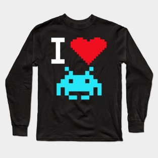 I LOVE SPACE INVADERS Long Sleeve T-Shirt